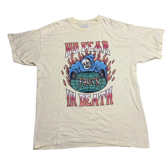 FRGVN Other - FRGVN No Fear Men’s XL Yellow Graphic T-Shirt Streetwear Skater Style Tee